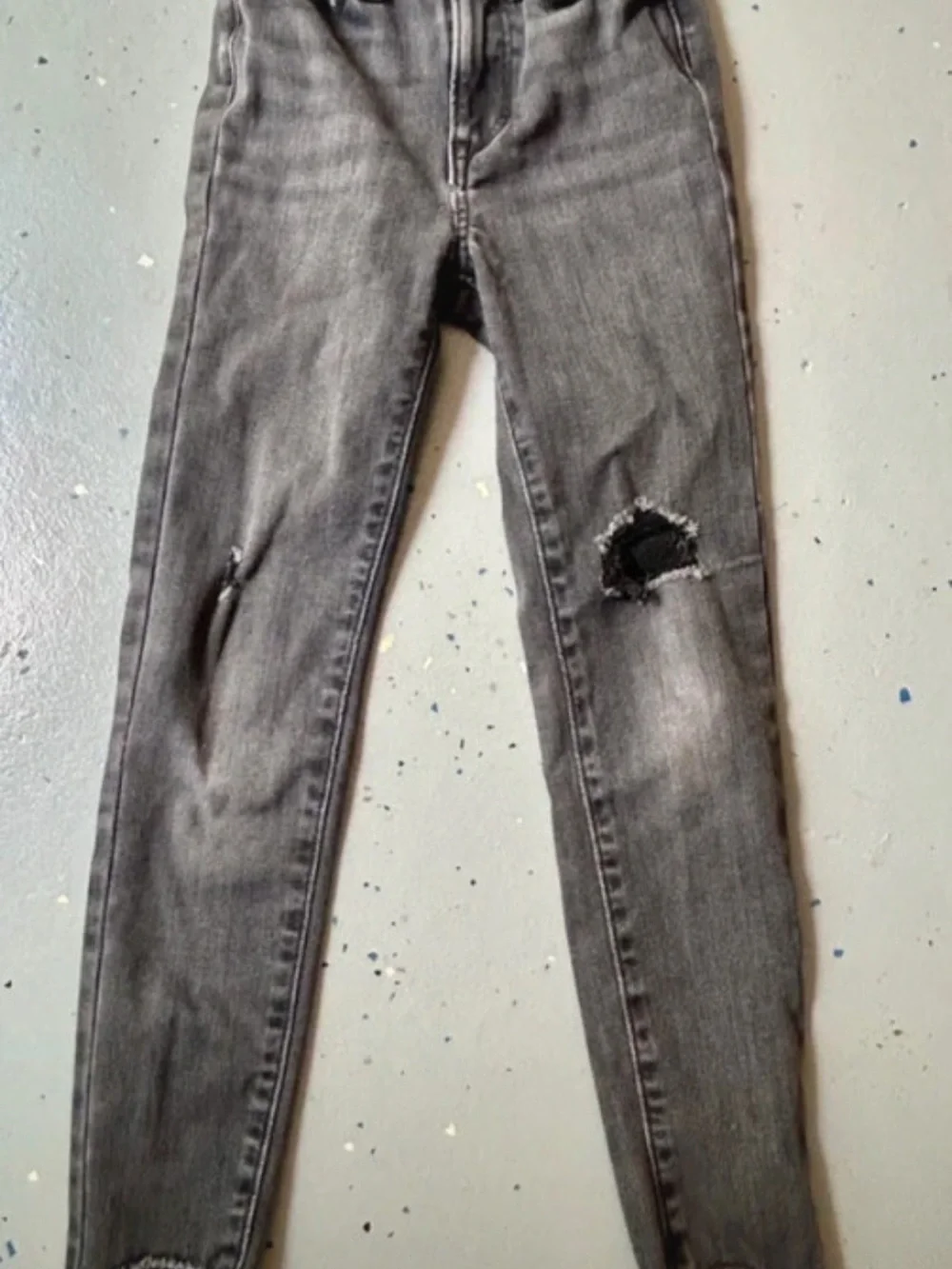 Girls Distressed High-Rise Skinny Jeans - Bundle of 3 blue and black size 8